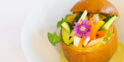 Gefüllter Kürbis mit Basmatireis Bild Gefüllter Kürbis mit Basmatireis