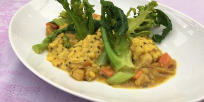 Bild Mungdal mit Gemüsecurry und Cime di Rapa