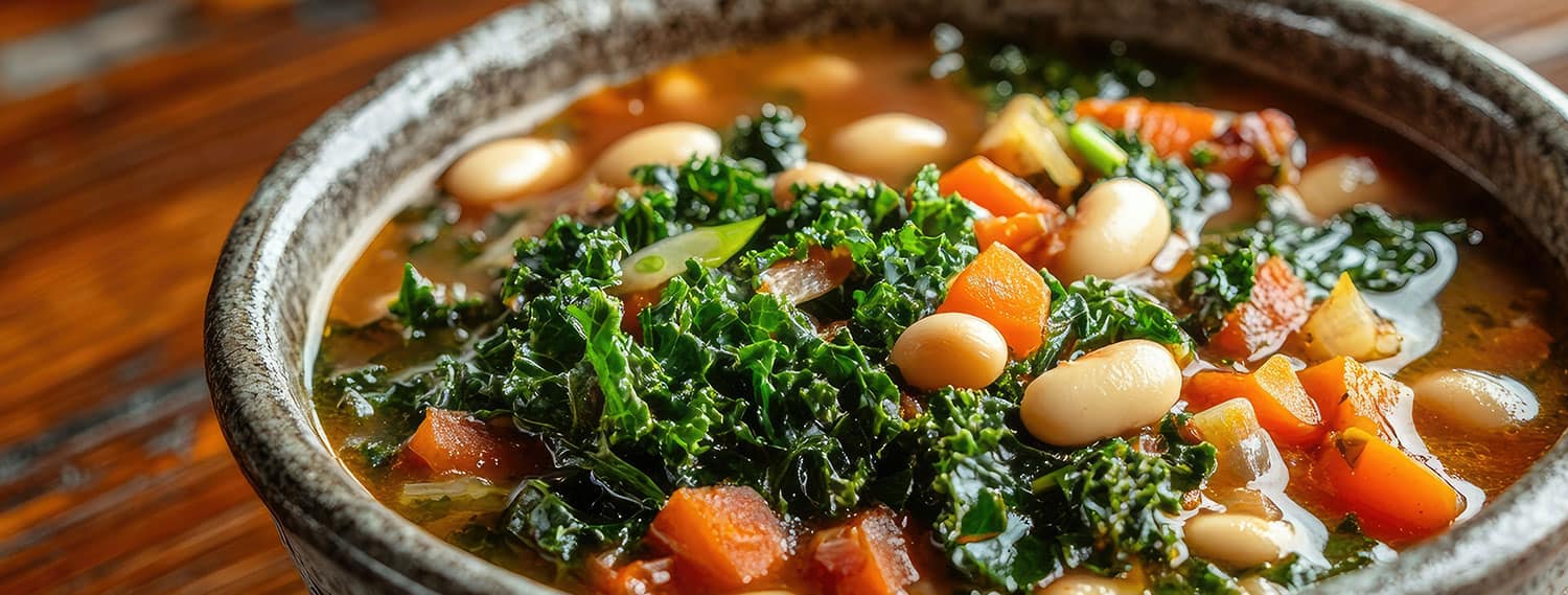 Banner-Ayurvedischer-Winter-Eintopf Ayurvedischer-Winter-Eintopf mit Bohnen und Grünkohl